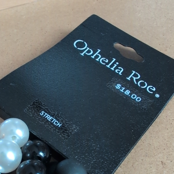 Ophelia Roe Elegant Black and White Bracelet Set - Picture 3 of 5